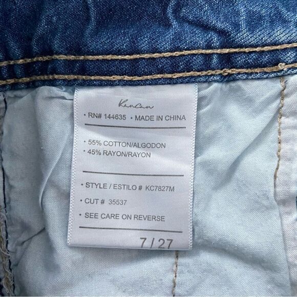 Kancan High Waist Relaxed Mom Baggy Jeans Distressed Straight Leg - Picture 7 of 13